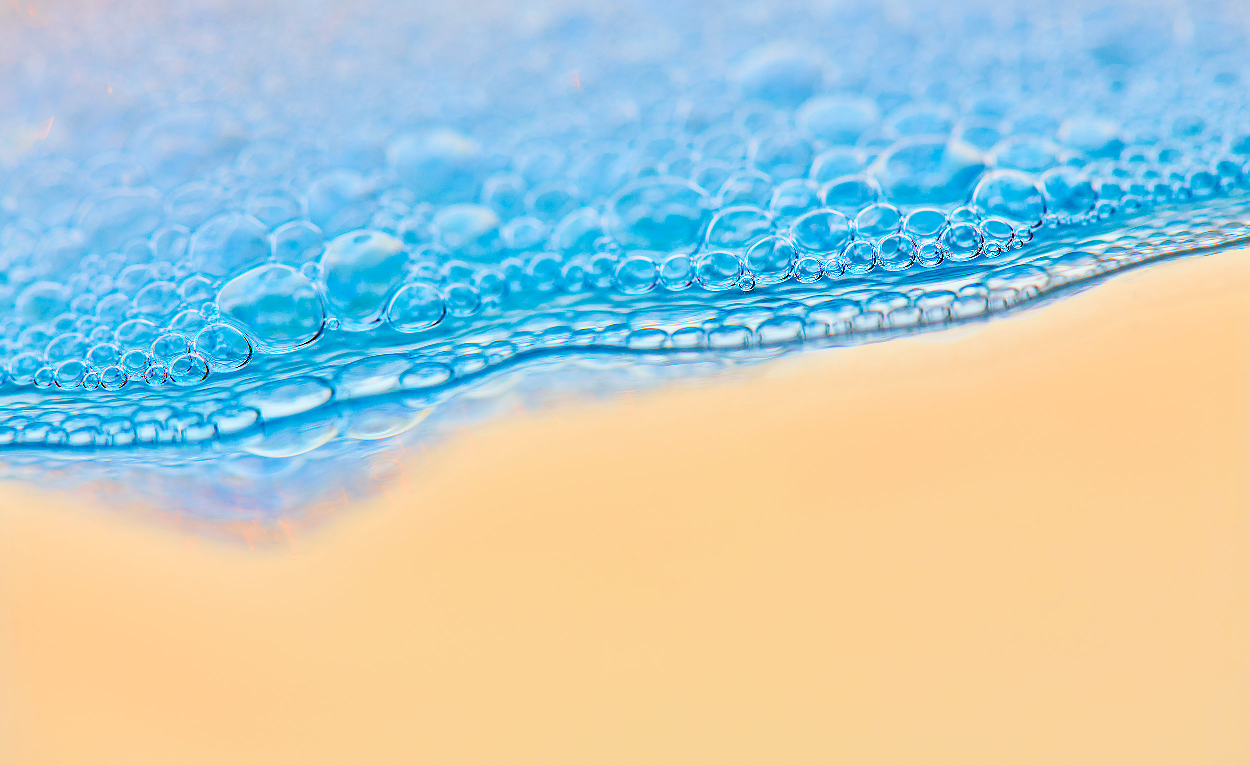 Macro Photography of bubbles of water